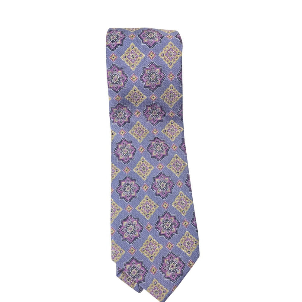 Cape Cod Neckwear Geometric Medallion Mens OS Purple Silk‎ Blend Tie
